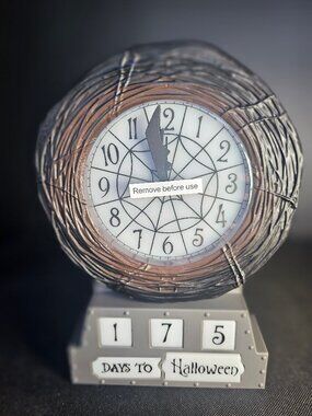 Disney Nightmare Before Christmas Countdown Alarm Clock Glow In The Dark NIB